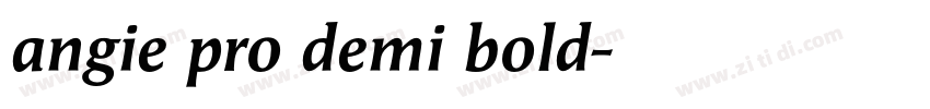 angie pro demi bold字体转换